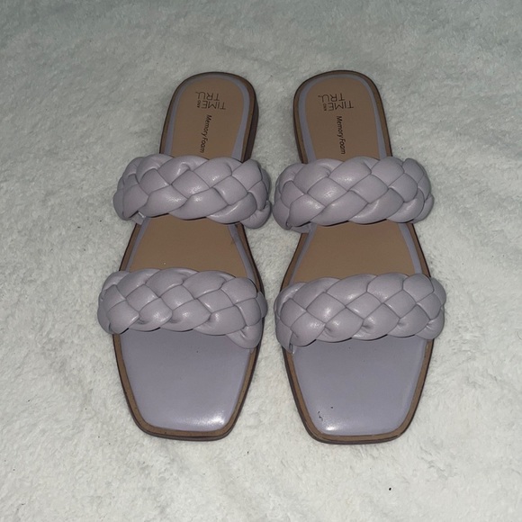 Time and Tru Shoes - Time and Tru Braided Lavender Slippers Size 8